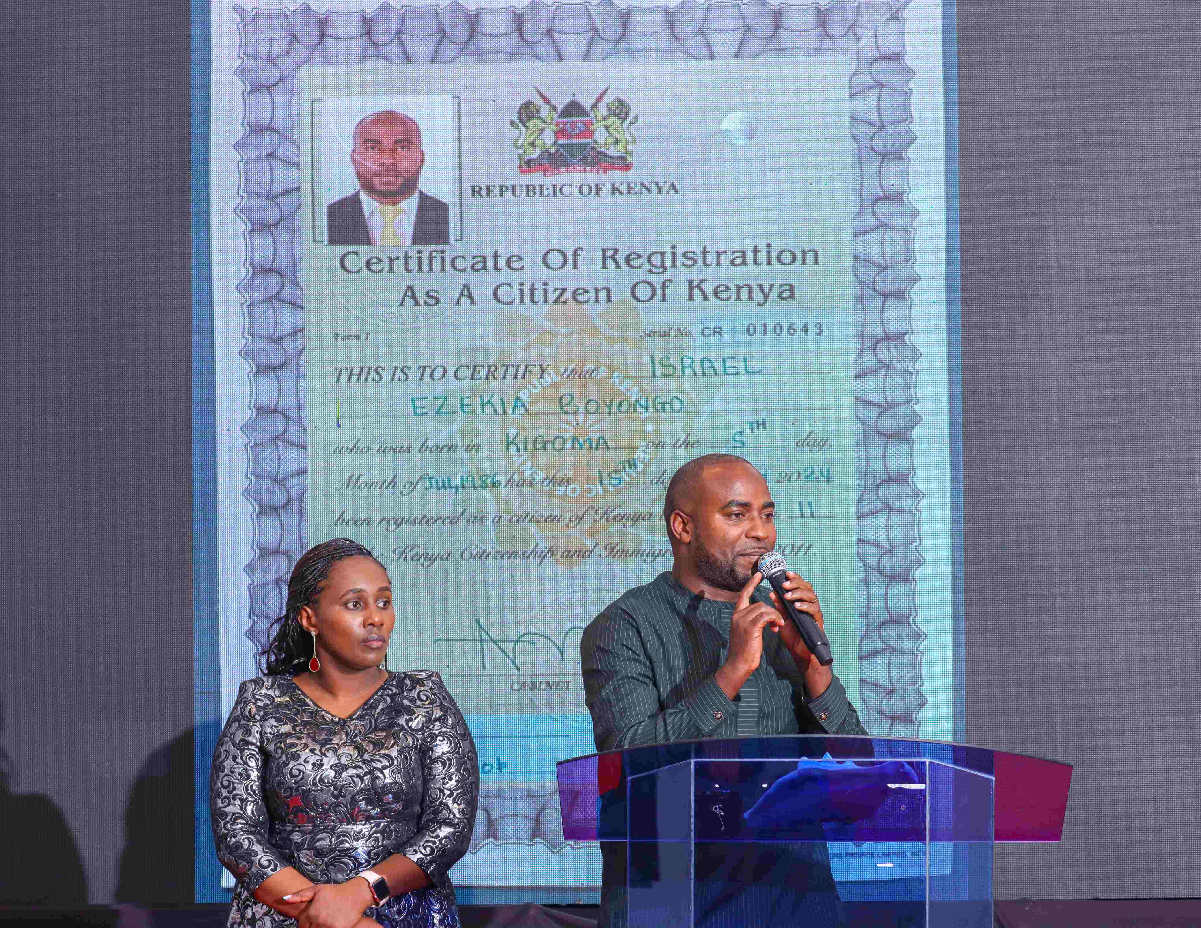 Minister Israel Ezekiah dinner to his kenyan Citizenship